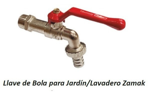 Imagen 2 de 2 de Llave Jardín/lavadero 1/2 Taumm Niquelado Zamak /comercialoz