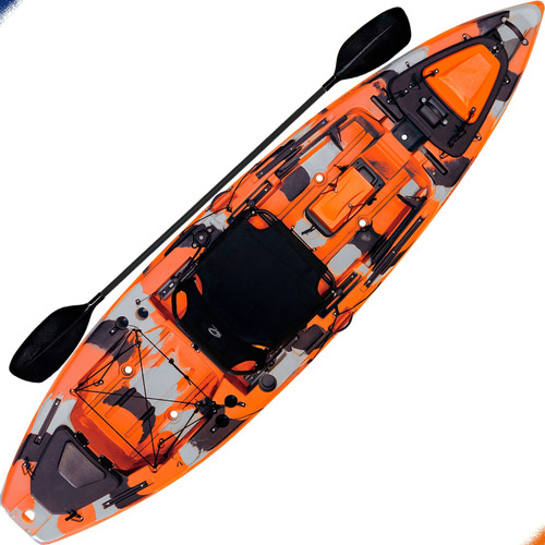 Caiaque Mako 110 Pro - Hidro2eko Pesca Lazer Cor Laranja Camuflado