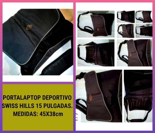 Portalaptop/mochila/bolso Deportivo((15))swiss Hills 45x38cm