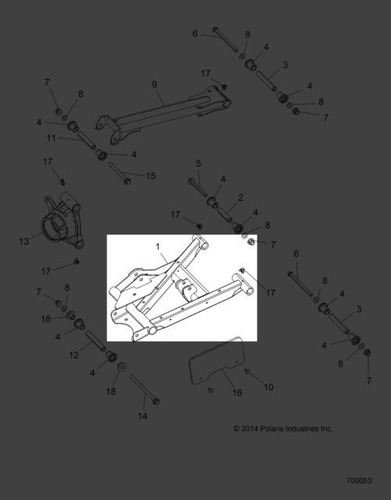 Braço De Suspensão Traseira Le Polaris Quadri #pn 1021287-38