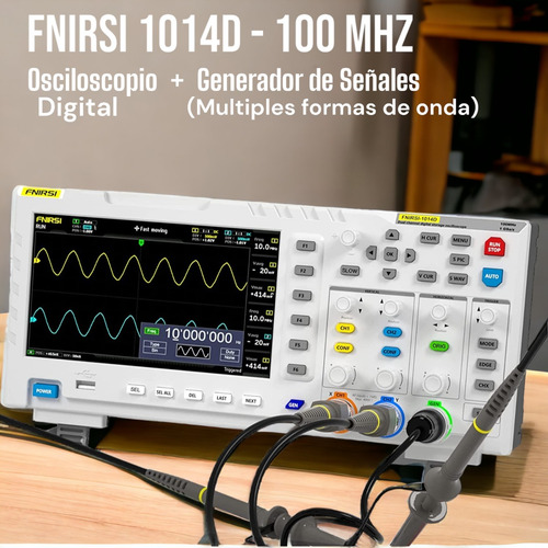 Imagen 3 de 6 de Osciloscopio Digital Fnirsi 1014d 1 Gs+ Generador De Señales