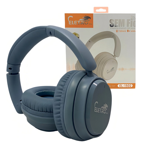 Fone De Ouvido Bluetooth 5.0 Qualidade De Som Eletro El-1502 Cor Preto