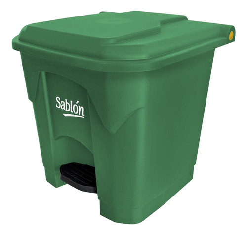 Cesto De Pedal De 30 L Durable Y Resistente Color Verde