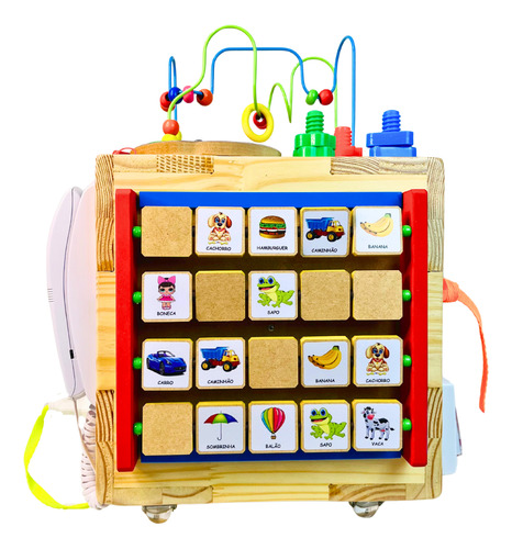 Cubo Sensorial Com 18 Atividades Educativas - Montessori