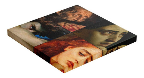 Cuadro Sentimientos Miedo, Decepción, Odio Y Tristeza 40x40
