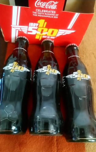 Botellas Coca Cola 6 Edicion Indy 500 Selladas 2016 Usa (Usado)