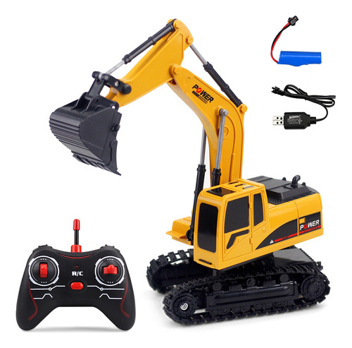 . 1/24 Rc Excavadora Rc Coche Construcción Tractor Niños