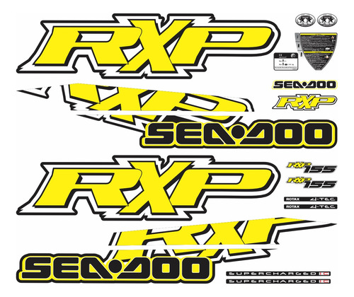 Adesivo Jet Ski Sea Doo Rxp 155 Amarelo 2009