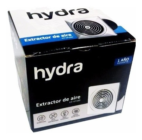 Extractor De Aire Hydra 100mm Cocina Baño Silencioso Grafito