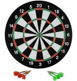 Tiro Al Blanco Reversible 42 Cm Juego De Dardos 6 De Regalo!