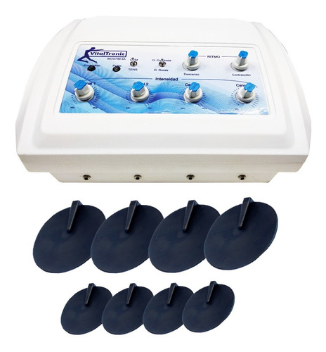 Imagen 6 de 7 de Electroestimulador Ondas Rusas Cuadradas Tens 8 Electrodos