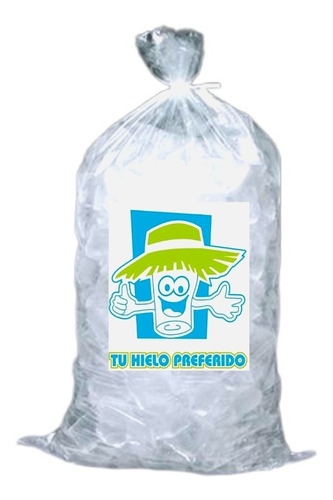 Bolsas Para Hielo Logo Genérico P/15kg + Precintos X 50u