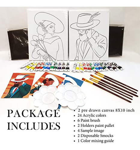 Kit De Pintura Para Una Cita Nocturna De 2 Unidades De Cular