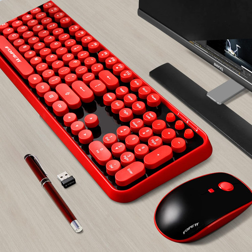 Sades V2020 - Teclado Inalámbrico Y Ratón Combinado, Bonito