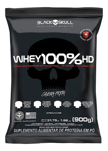 Whey 100% Hd - Whey 3w - Wpc + Wpi + Wph 900g Blackskull