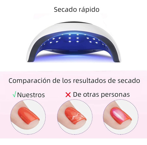 Lámpara De Uñas, 200w 45 Uv Led Lámpara De Uñas Para Esmalte