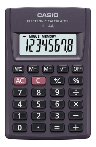 Calculadora Casio Hl-4a 8 Dígitos