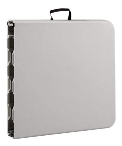 Imagen 3 de 6 de Mesa Plegable Rectangular Blanca Tipo Maletín 1.22x60x74 #e