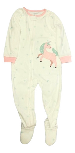 Pijama Mameluco De Niña De Unicornio Tela Calientita Carters