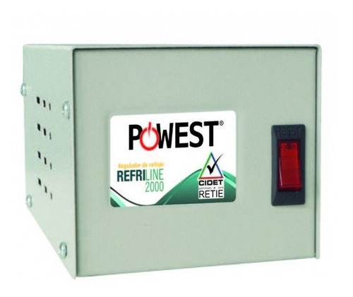 Imagen 1 de 1 de Regulador De Voltaje Powest Refrigeradora Refriline 2000va