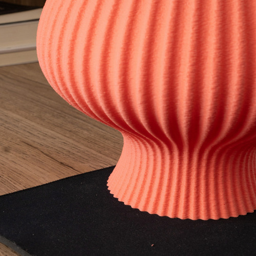 Lampara 3d - Fungi #3 Estructura Rosa Pantalla Rosa