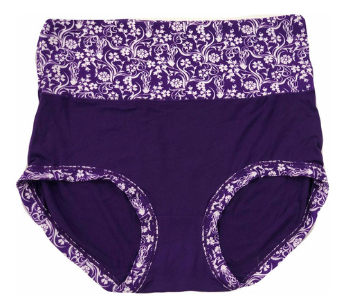 Imagen 5 de 10 de Pack 12 Calzones De Mujer Tiro Alto Bambu Talla M-xxl