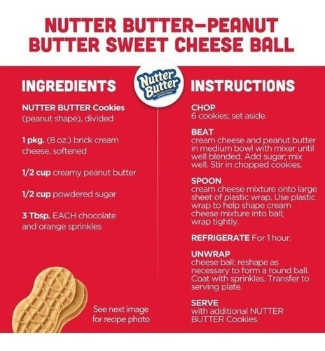 Nutter Butter Peanut Butter Sandwich Galletas 454grs.