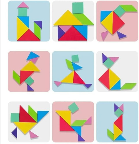 Terapias Educativas Con Set 6 Trangramas Juego Didactico
