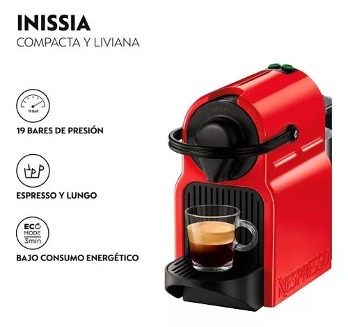 Cafetera Nespresso Krups Inissia C40 automática ruby red para