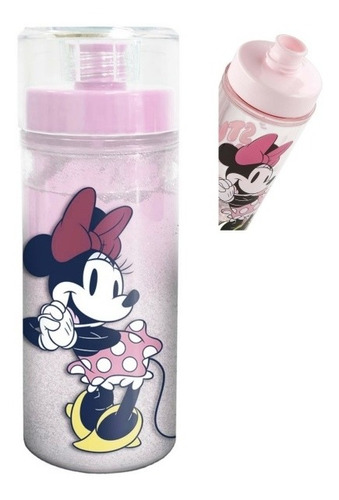 Botella Minnie Mouse Glitter Licencia Oficial Disney