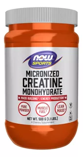 Creatine Micronized Monohydrate 500g Now Sports Importado Us