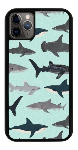 Funda Uso Rudo Tpu Para iPhone Tiburones Tapiz Moda Animales