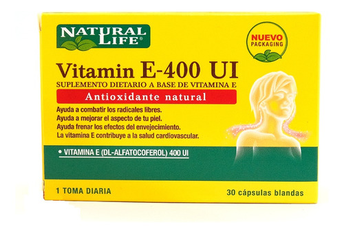 Natural Life Natural Life Vitamin E 400ui X 30 Tabletas