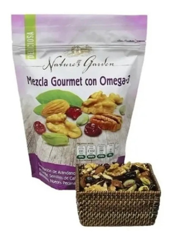 2 Bolsas Mezcla Gourmet Nature's Garden Frutos 737g/cu Omega