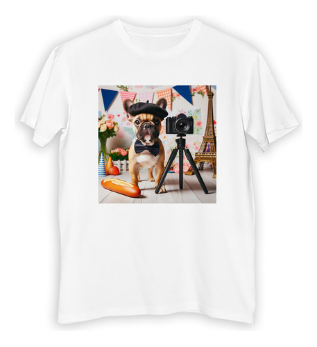 Remera Hombre Bulldog Frances Perro Dog Con Sombrero