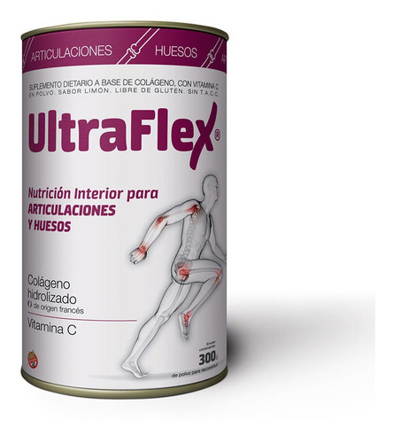 Suplemento en polvo Ultraflex colágeno sabor limón pote de 300g