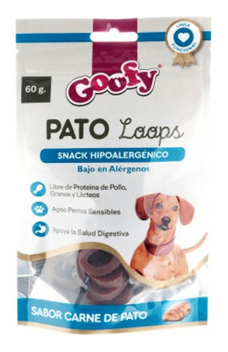 Goofy® Pato Loops Sabor Pato 60grs Para Perros