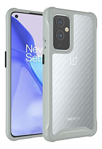 Funda Para Oneplus 9 5g Clear Mate  Borde Gris