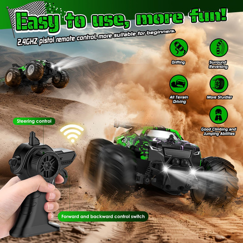Coche Rc Hielse 1:20 10kmh Led 2 Motores 2.4ghz Recargable