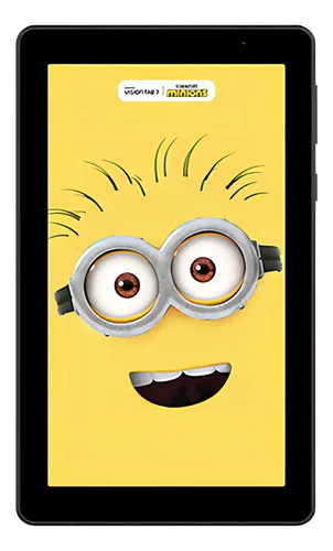 Tablet Infantil Positivo Vision Tab 7 Minions - Octa-Core 3GB RAM 64GB Armazenamento, Tela 7" IPS, Bateria 3100mAh, Android 14 Go, Wi-fi - Preto - Inclui Capa de proteção personalizada