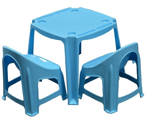 Kit Com Mesa  2 Cadeiras Poltrona Plastica Infantil Cores