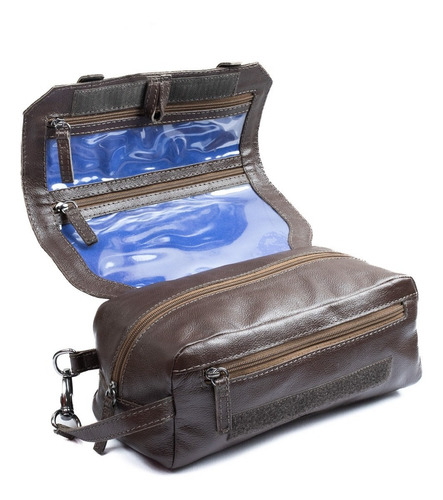 Imagem 4 de 6 de Bolsa De Mão Viagem Necessaire Couro Legítimo Cardena Madera