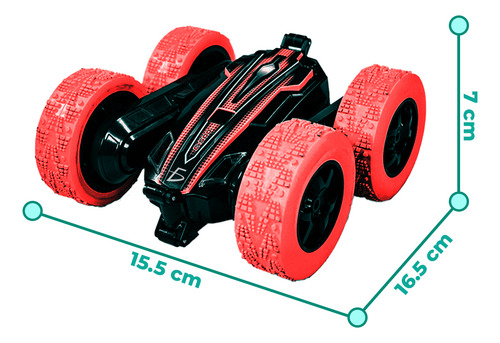 Carro Juguete Control Remoto De Acrobacias 360° Y Doble Lado Color Rojo Ele-Gate