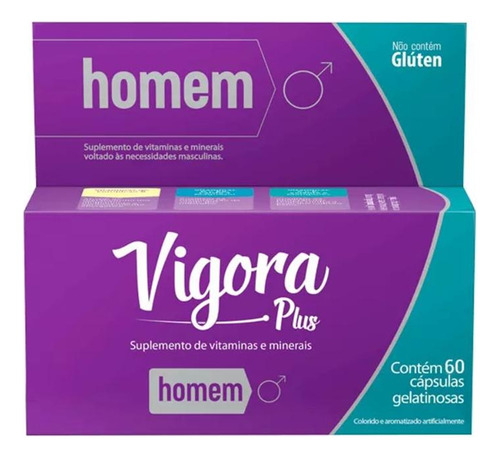 Kit Vigora Plus Homem Com 2 Caixas De 60 Cápsulas Cada