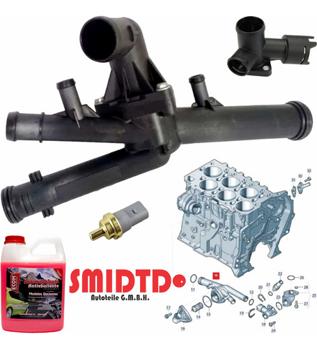 Brida Termostato Completa Vw Passat Cc B6 06-10 V6 3.6l Arma