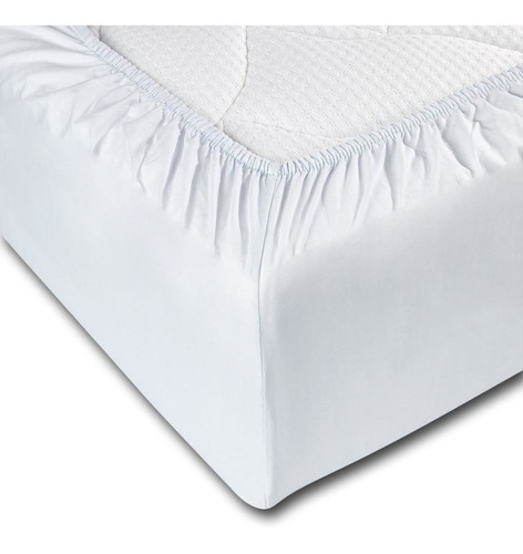 Sabana Ajustable King Blanca Hotel 100 % Algodon 2 X 2 X 35