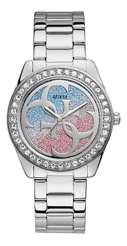 Reloj Guess G Twist Dama W1201l1 Plata Color del fondo Rosa
