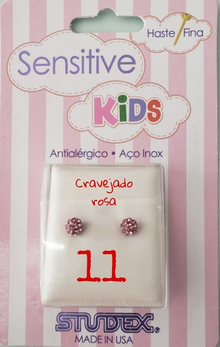 Brinco Studex Sensitive Kids Cravejado 4,5mm Sk340w Cor Prateado