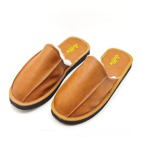 Imagen 3 de 3 de Pantuflas Chinela Hombre Papa Goma Con Corderito Suffle 170