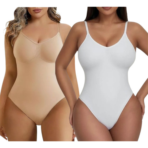 Body Reductor Compresión Media Cola Less 4 Color Taza Desmon Blanco Xl/xxl 100- 120 Cm
